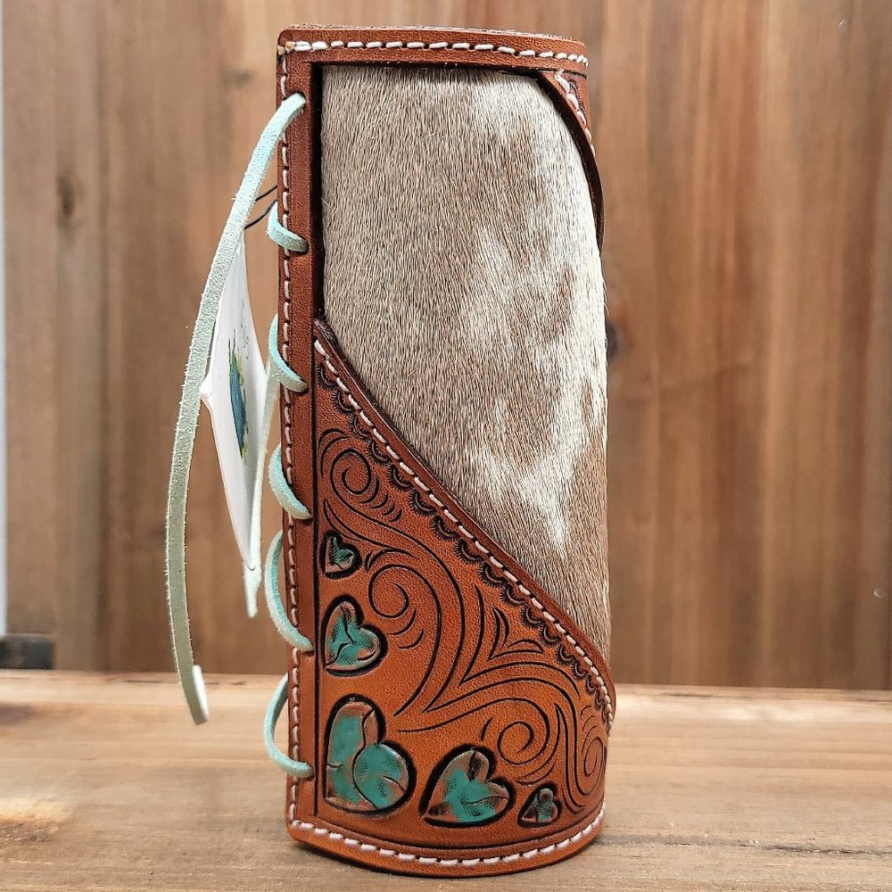 Tooled Leather Bouquet Wrap